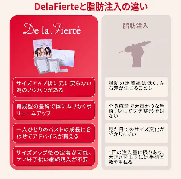 DelaFierteと脂肪注入の違い